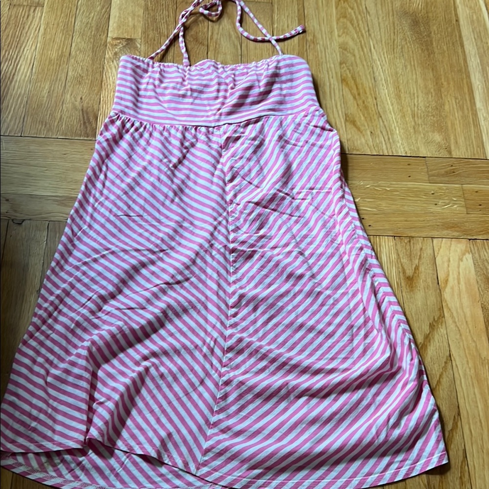 Pink and White Striped Halter Dress Vintage Lily Pulitzer - Picture 4 of 7